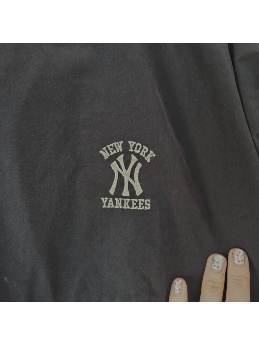 VTG Antigua New York Yankees Pullover Windbreaker Black Men's S - Picture 3 of 4
